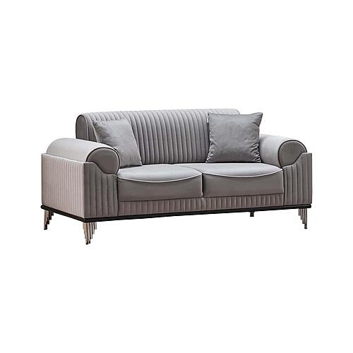 Everest Convertible Loveseat - Light Grey by Furnia Furniture