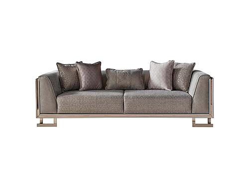 Gokce Stationary Sofa - Grey by Furnia Furniture