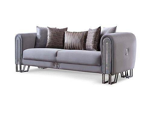 Kapadokya Stationary Loveseat - Grey by Furnia Furniture