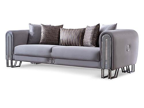 Kapadokya 2-Pieces Sofa & Loveseat Set - Grey by Furnia Furniture