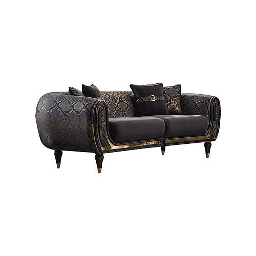 Lima 2-Pieces Sofa & Loveseat Set - Black by Furnia Furniture