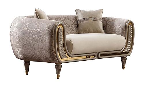 Lima Stationary Loveseat - Cream by Furnia Furniture