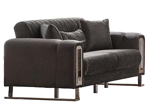 Lotus Convertible Loveseat - Grey by Furnia Furniture