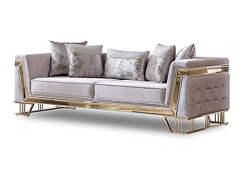 Munich Stationary Sofa - Cream by Furnia Furniture