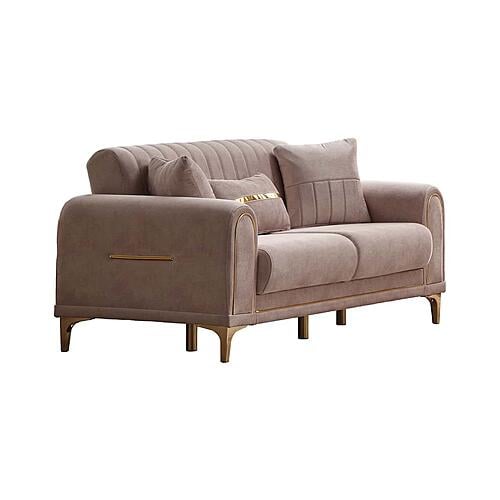 Orion Convertible Loveseat - Cream by Furnia Furniture