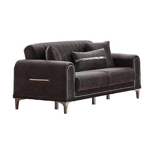 Orion Convertible Loveseat - Grey by Furnia Furniture