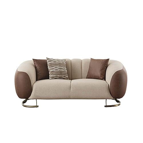Palmera Stationary Loveseat Cream by Furnia Furniture