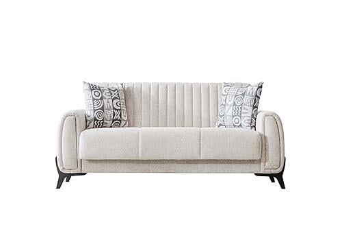 Palermo Convertible Loveseat - Cream by Furnia Furniture