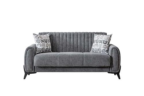 Palermo Convertible Loveseat - Grey by Furnia Furniture