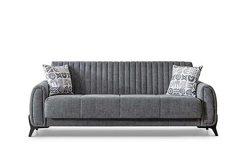 Palermo 2-Pieces Sofa & Loveseat Set - Grey by Furnia Furniture