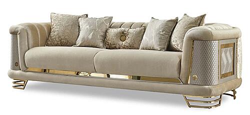Romans 2-Pieces Sofa & Loveseat Set - Beige by Furnia Furniture