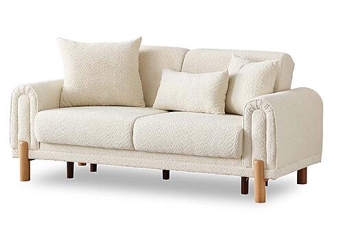 Soho Convertible Loveseat - Cream by Furnia Furniture