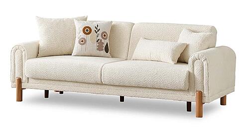 Soho 2-Pieces Sofa & Loveseat Set - Cream by Furnia Furniture