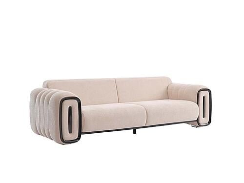 Voyance Stationary 4 Seat Sofa Beige by Furnia Furniture