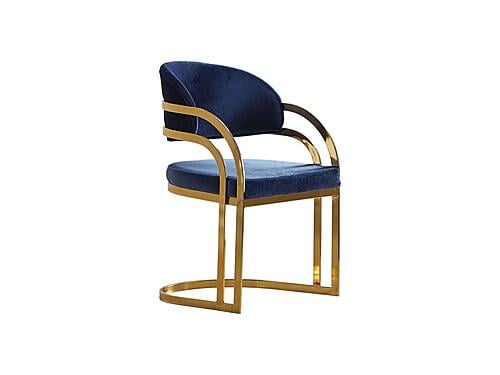 Romans Dining Chair Navy Blue by Furnia Furniture