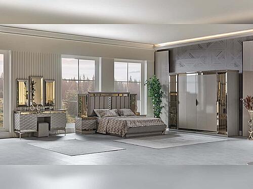 Gokce Bedroom Set - Grey by Furnia Furniture