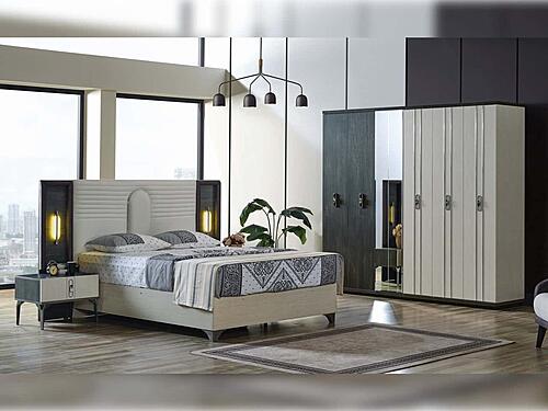 Nero Bedroom Set - Light Grey by Furnia Furniture