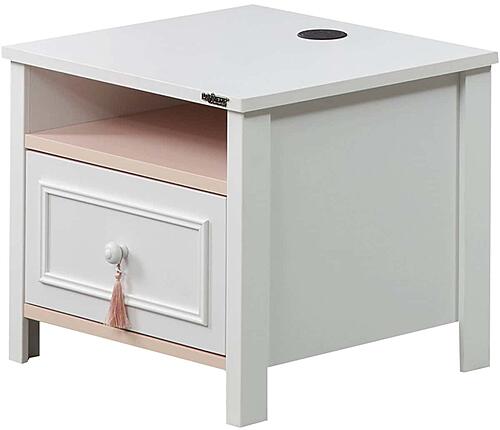 Alya Nightstand - White by Furnia Furniture