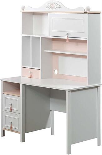 Alya Study Desk With Top Module - White by Furnia Furniture