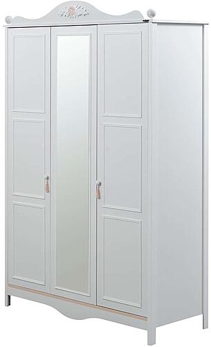 Alya 3 Door Wardrobe - White by Furnia Furniture