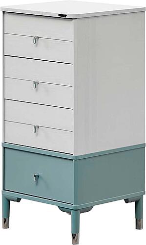Marin Chest - White/Green by Furnia Furniture