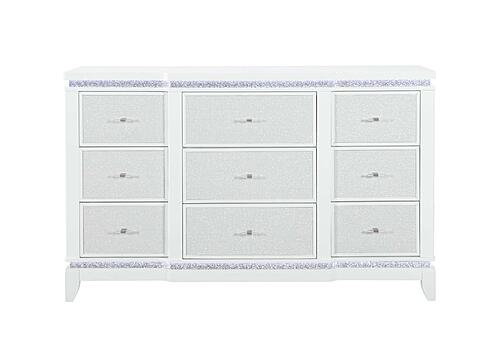 Alina White Dresser w/LED by Global Furniture