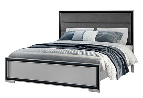 Amelia Grey Black King Bed w/LED by Global Furniture