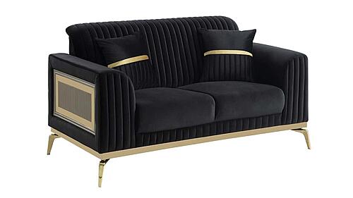 Antigua Upholstery Loveseat - Black by Galaxy Furniture
