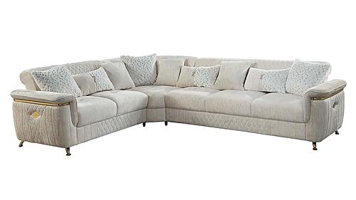 Argo Upholstery Sectional - Beige by Galaxy Furniture