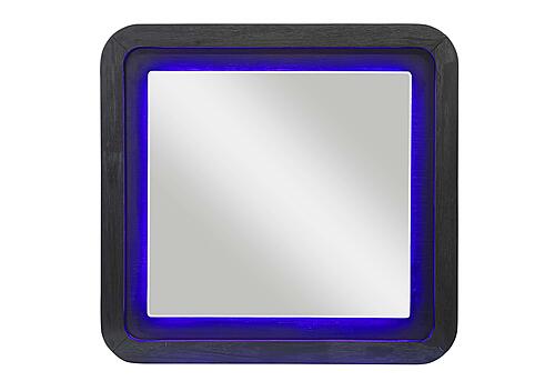 Beckett White/Black Mirror w/LED by Global Furniture