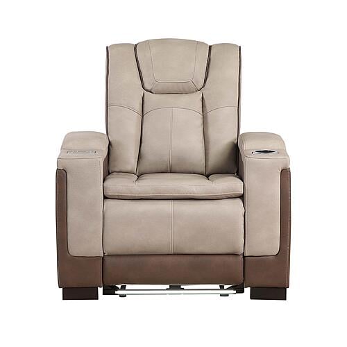 Bruno Faux Leather Recliner Chair - Brown by Galaxy Furniture