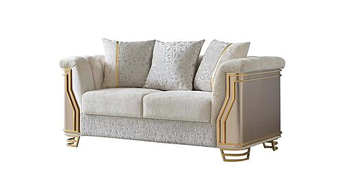 Chateau Upholstery Loveseat - Cream by Galaxy Furniture