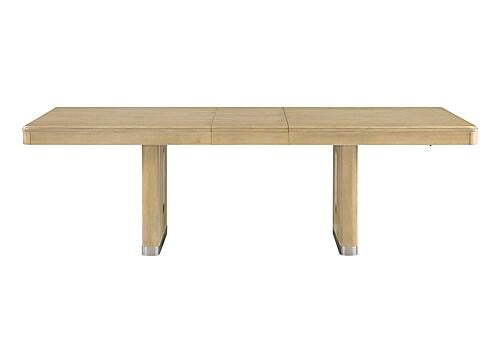 D1248 Natural Dining Table & 6 D1248 Natural Upholstery Dining Chairs by Global Furniture