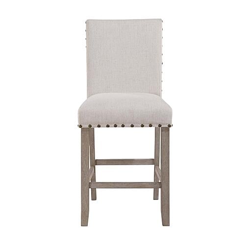 D1622 White Fabric Bar Stool by Global Furniture