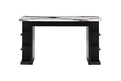 D3232CST Black Console Table + 2 Light Grey Stools by Global Furniture