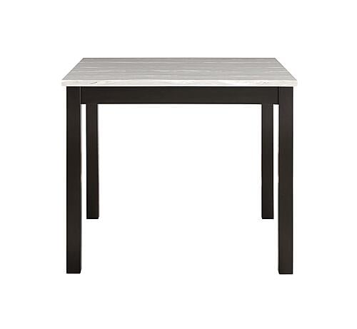 D4052 White Bar Table & 4 Grey Fabric Bar Stools by Global Furniture
