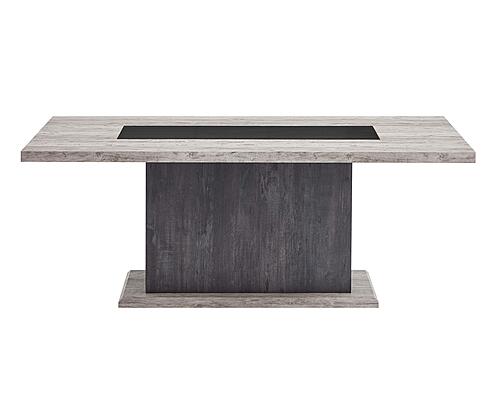 D8030 Black/Brown Dining Table w/Storage Drawers & Door by Global Furniture