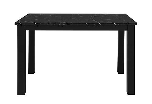 D8032 Black Dining Table & D9026 Silver Dining Chair by Global Furniture