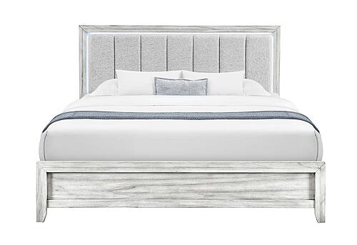 Elsie Grey King Bed w/LED by Global Furniture