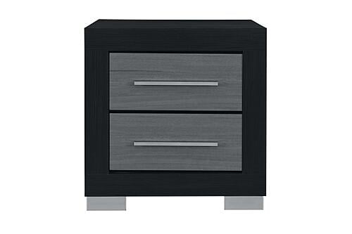 Emma Black/Grey Nightstand by Global Furniture