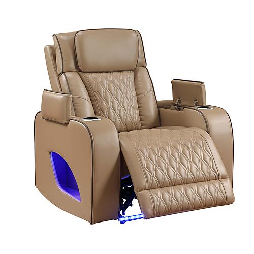 Fortuner Faux Leather 3Pc Reclining Sofa, Loveseat & Chair - Caramel by Galaxy Furniture
