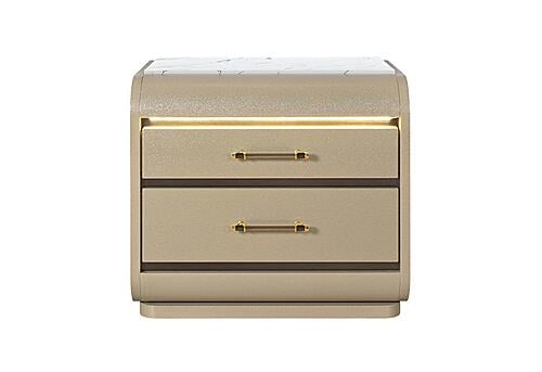 Genesis Gold Nightstand w/LED by Global Furniture
