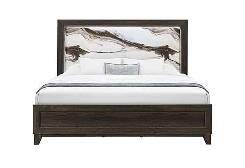 Harmony Brown King Bed w/LED by Global Furniture