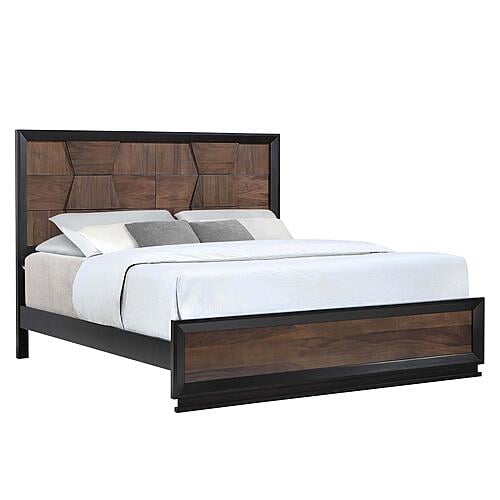 Houston Walnut Queen 3Pc Set w/Bed & 2 Nightstand by Galaxy Furniture
