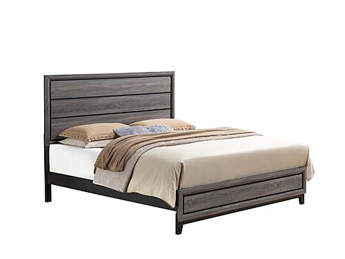 Kate Foil Grey Queen Bed, Dresser, Mirror, Nightstand by Global Furniture