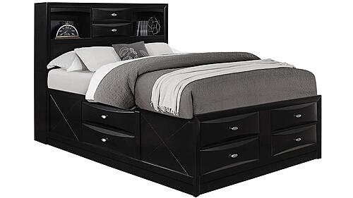 Linda Black Queen Bed Group by Global Furniture