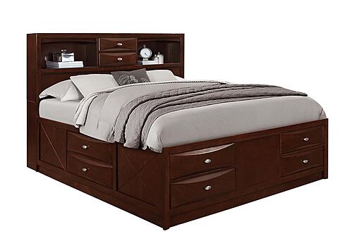 Linda Merlot Queen Bed Group by Global Furniture
