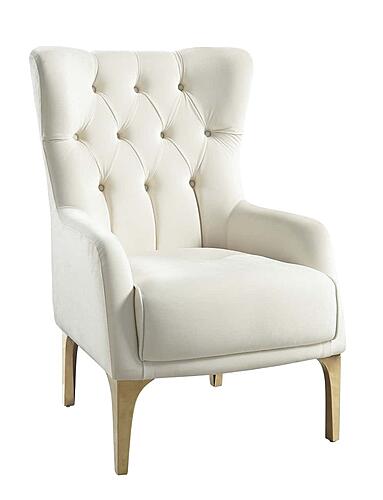 Lippa Upholstery Chair - Off White by Galaxy Furniture