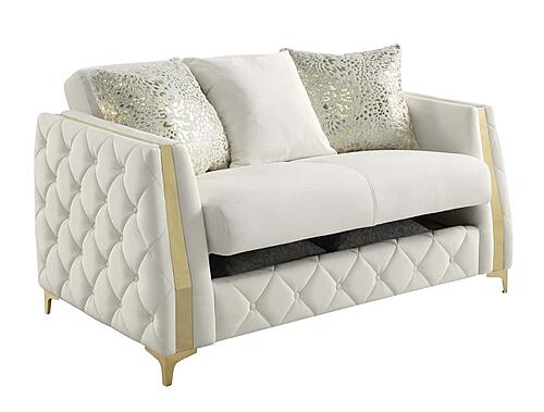 Lippa Upholstery Loveseat - Off White by Galaxy Furniture