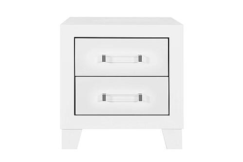 Luccia White Nightstand by Global Furniture